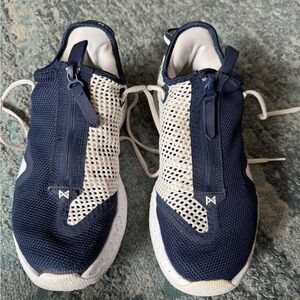Nike Blue and White Athletic Shoes with Zipper Closure